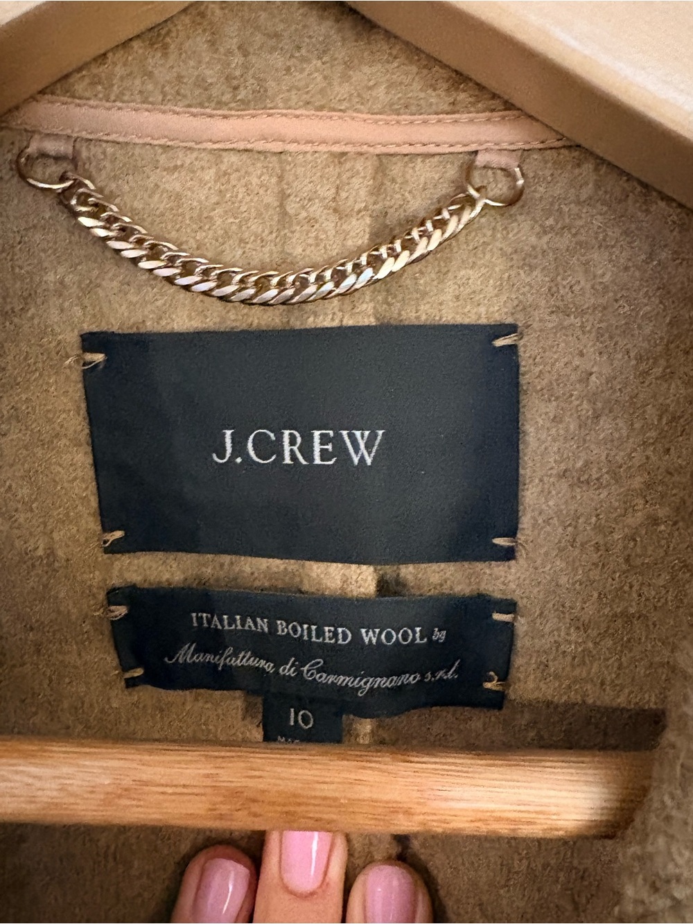 J. Crew Italian wool Camel Wool-Blend Double-Breasted Peacoat - Picture 3 of 3